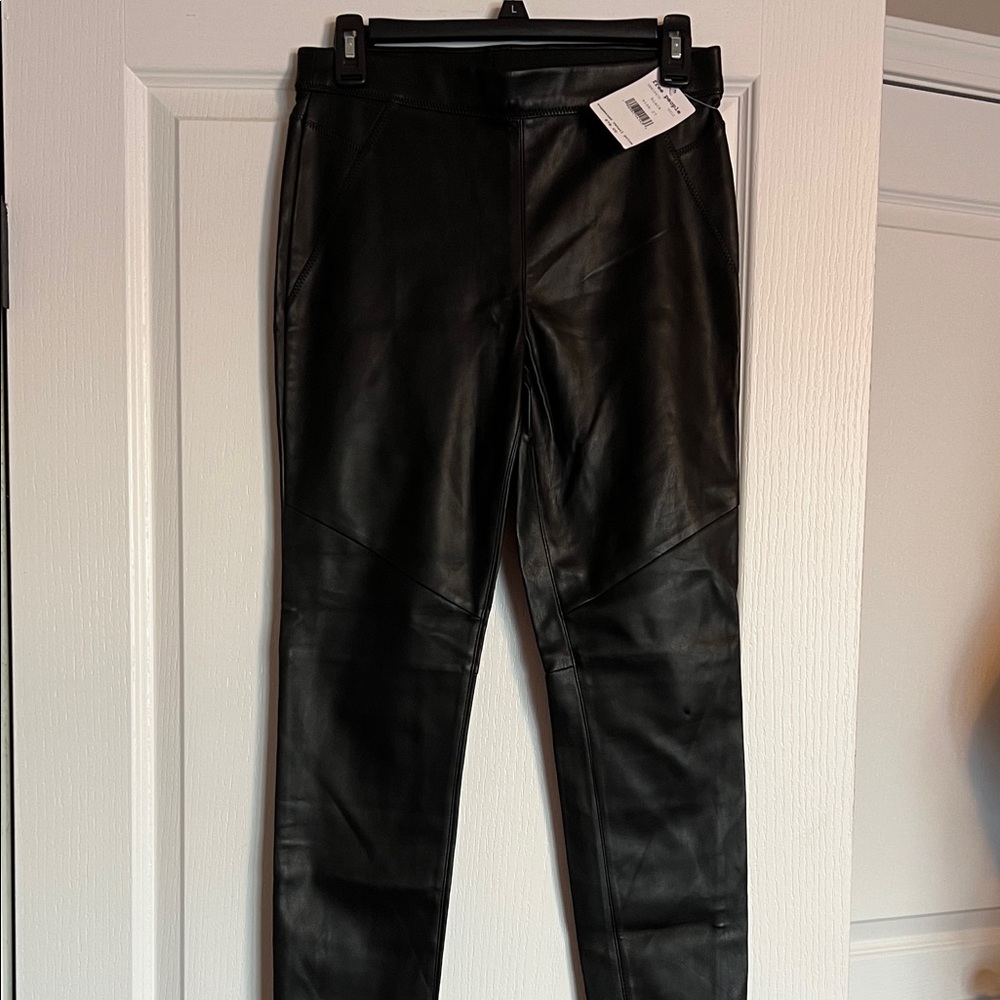 Free People Black Faux Leather Pants